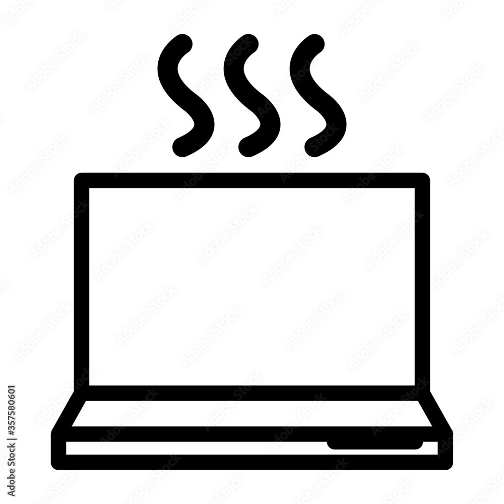 Computer overheating icon Computer overheating icon