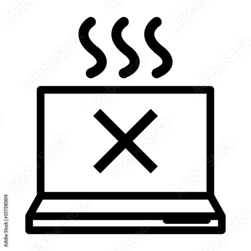 Computer overheating icon