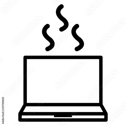 Computer overheating icon