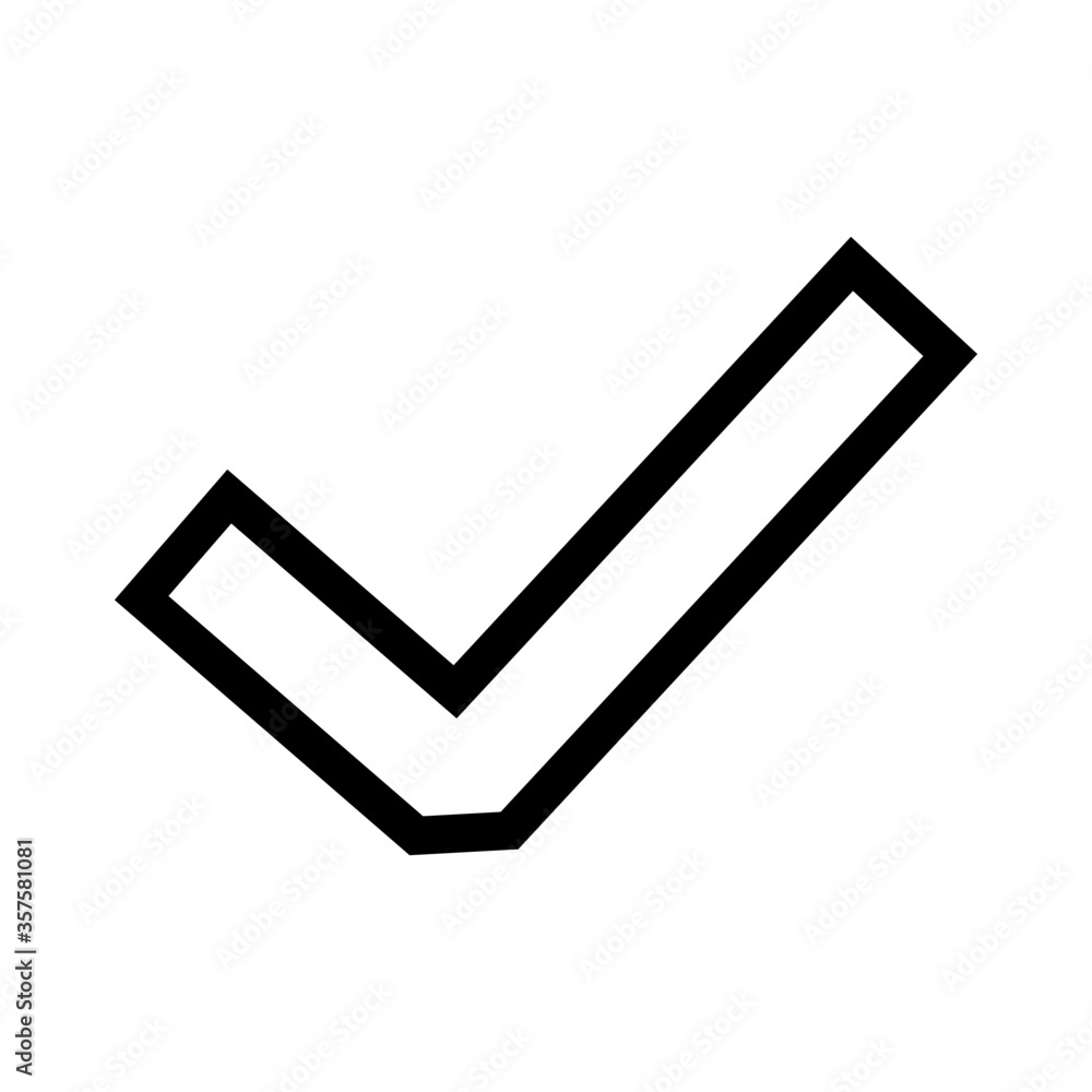 Tick mark symbol in vector format Tick mark symbol in vector format