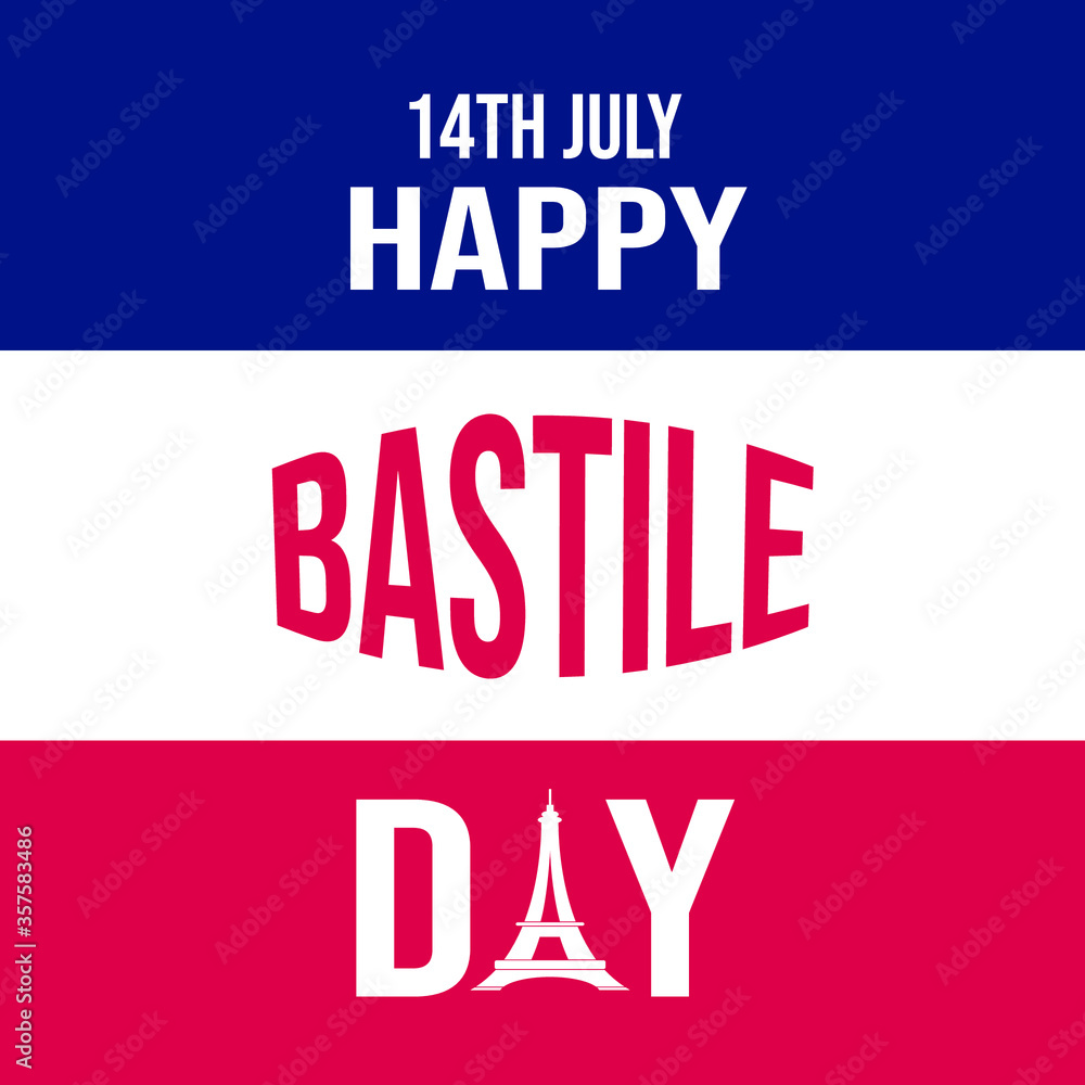 Fototapeta premium Bastile Independence Day Vector 3