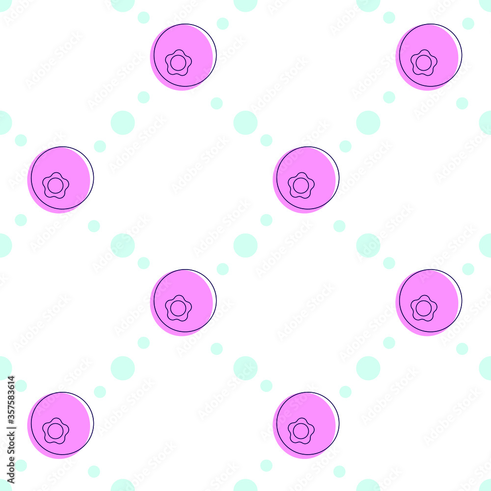 Seamless vector berry blueberry pattern background textile fabric print