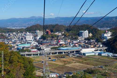 静岡県伊豆の国市のロープウェイからの景色