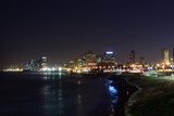Night view of the city of Tel Aviv