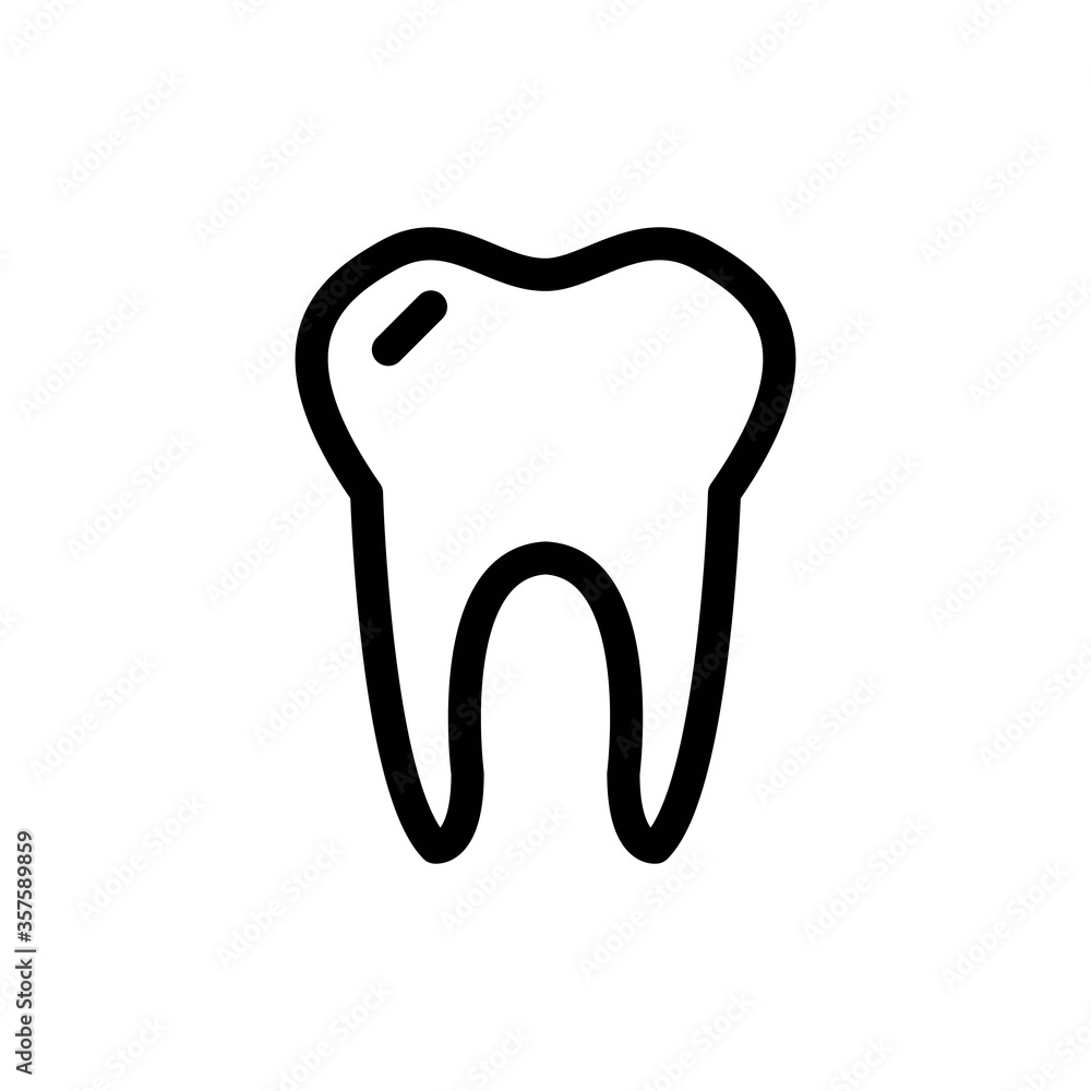 Tooth icon in line style. Dentist logo design element. Oralcare sign. Tooth icon in line style. Dentist logo design element. Oralcare sign.