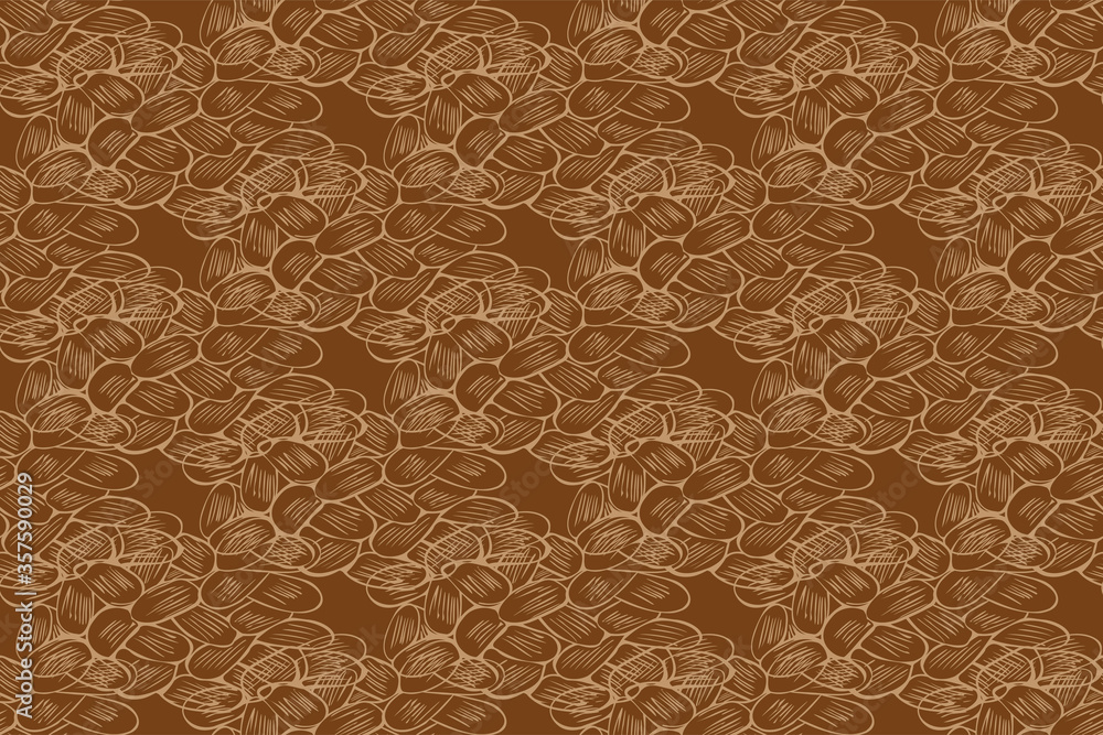 Endless graphic texture with grains on the brown background. Vector illustration Endless graphic texture with grains on the brown background. Vector illustration