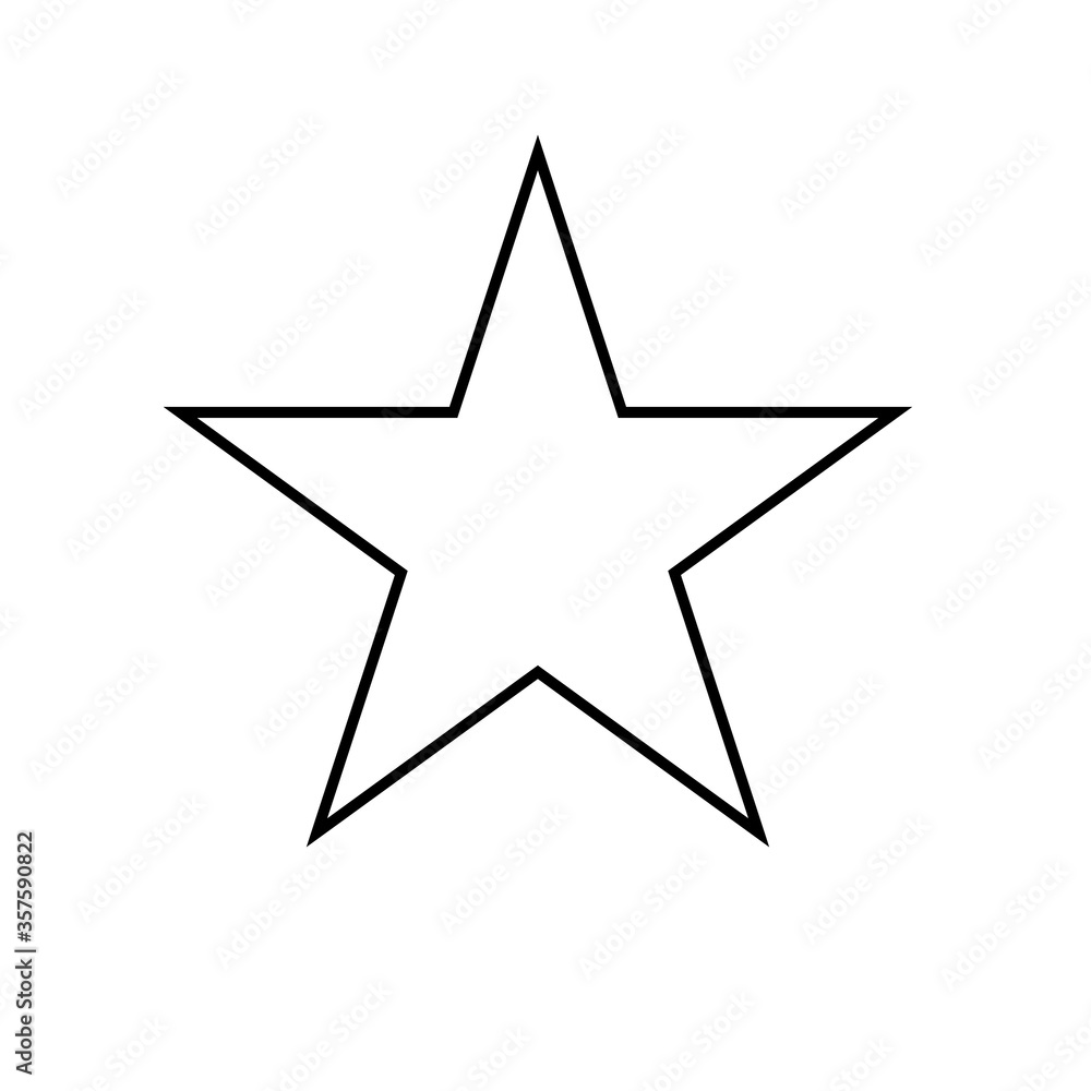 Star sign. Simple geometric shapes for kids sign. eps ten Star sign. Simple geometric shapes for kids sign. eps ten