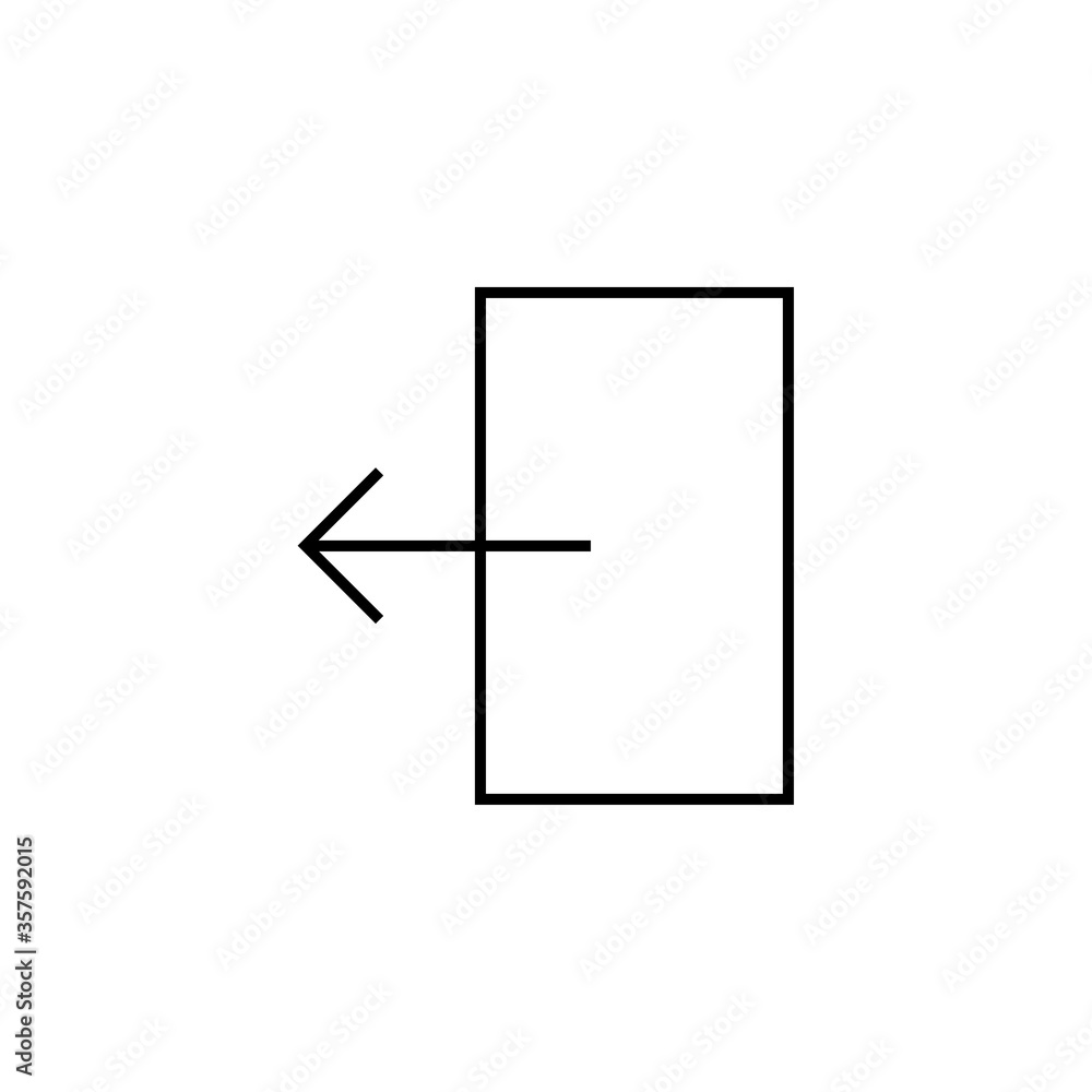 Door and arrow sign. Exit sign eps ten Door and arrow sign. Exit sign eps ten