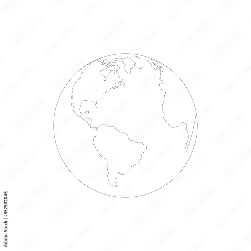Earth symbol globe with thin lines. Stock vector image sign. eps ten Earth symbol globe with thin lines. Stock vector image sign. eps ten