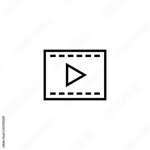 Video File Icon in black line style icon, style isolated on white background Free Download Video File Icon in black line style icon, style isolated on white background - GFXLoad