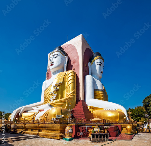 Four seated buddha shrine in Bago  Myanmar