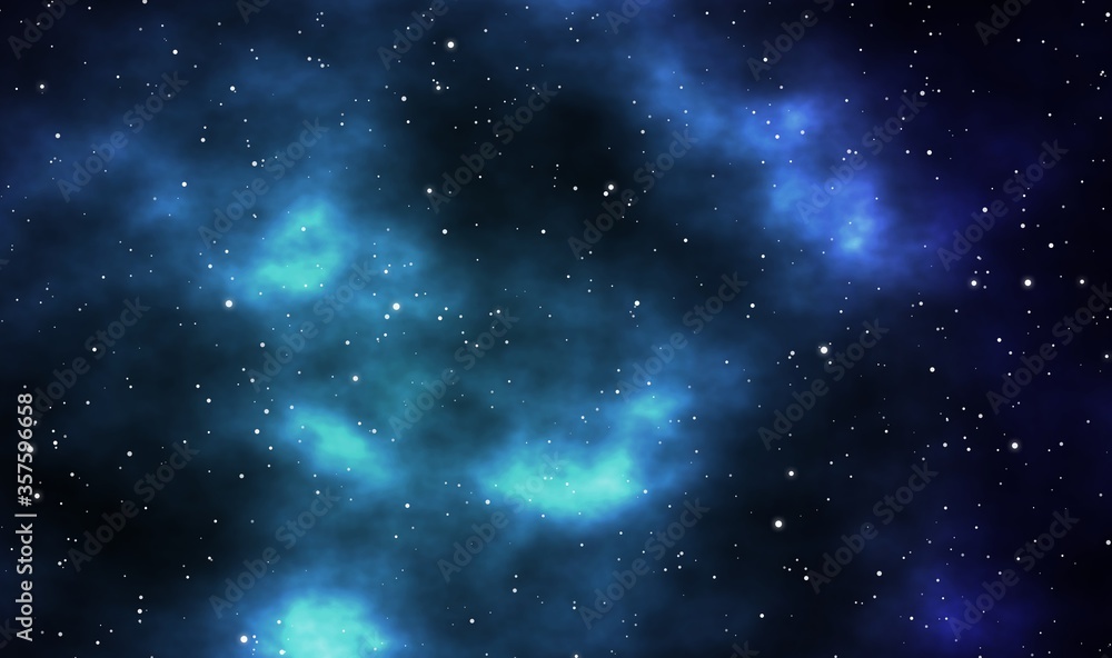 Fototapeta premium Spacescape illustration graphic design background