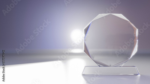 Crystal trophy for advertisement your product content