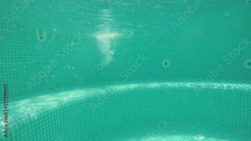 Empty Hot Tub Bubbles Underwater