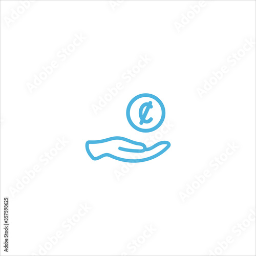 cent icon flat vector logo design trendy