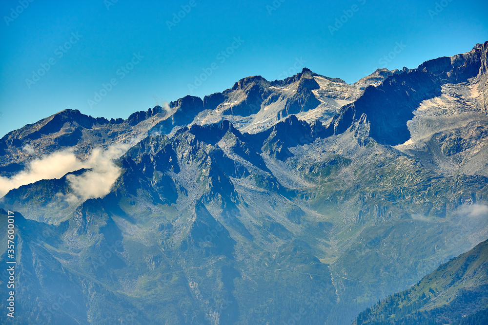 Fototapeta premium Madonna di Campiglio (Tn), Italy,Northern & Central Brenta mountain groups with Groste,Western Dolomites, Trentino-Alto Adige, Italy , Cima Sella,Beautiful alpine landscape