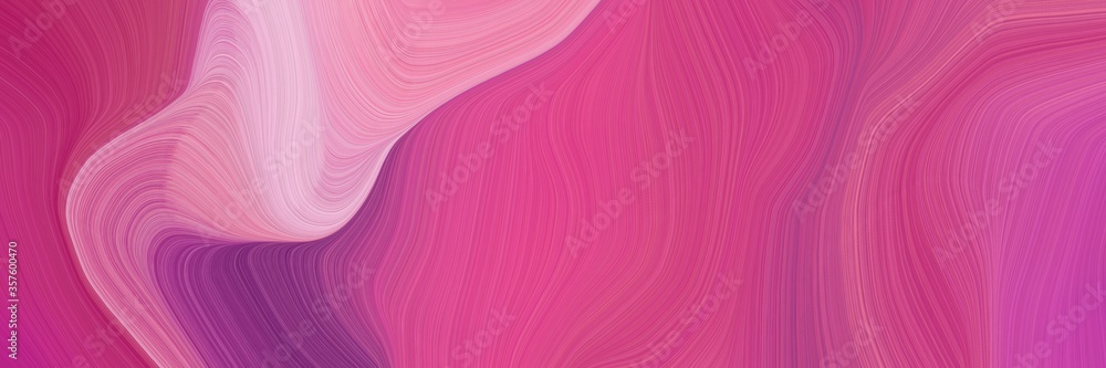 Fototapeta premium landscape orientation graphic with waves. modern soft swirl waves background design with mulberry , pastel magenta and pale violet red color