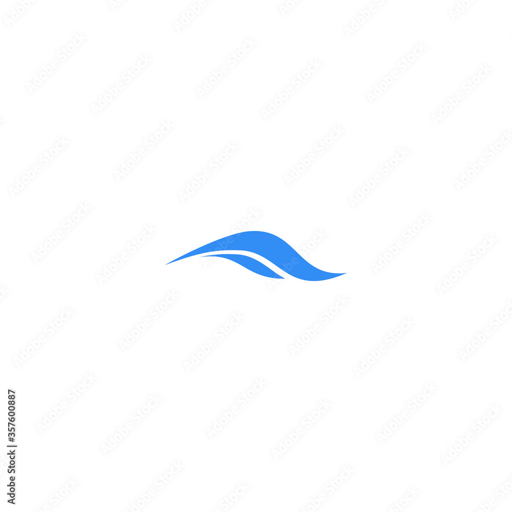 vector illustration of a blue wave Water Wave symbol and icon Logo Template vector surfing
 