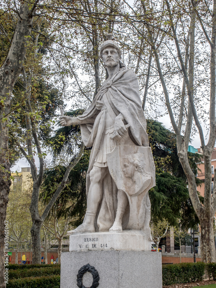 Statue of Eurico, Visigoth king, in the Sabatini Gardens, Madrid Statue of Eurico, Visigoth king, in the Sabatini Gardens, Madrid