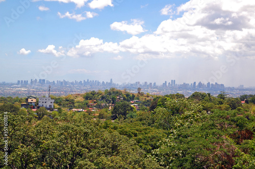 City overview of Metro Manila at daytime in Antipolo, Rizal, Philippines