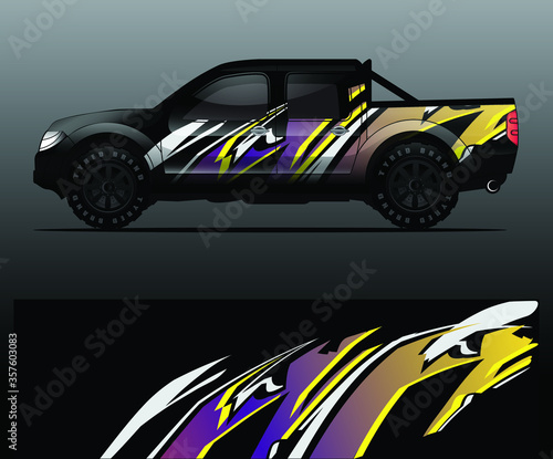 Truck decal graphic wrap vector  abstract background