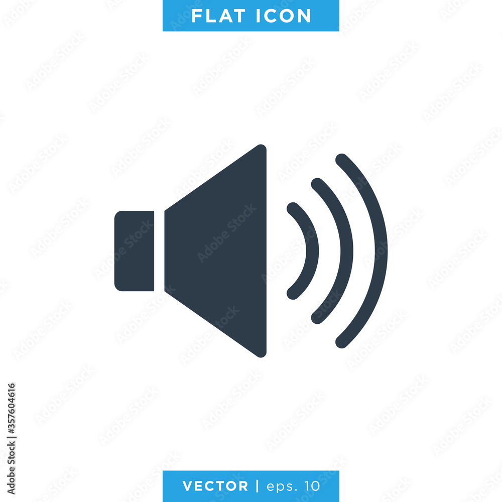 Speaker Audio Sound Icon Vector Logo Design Template. Speaker Audio Sound Icon Vector Logo Design Template.