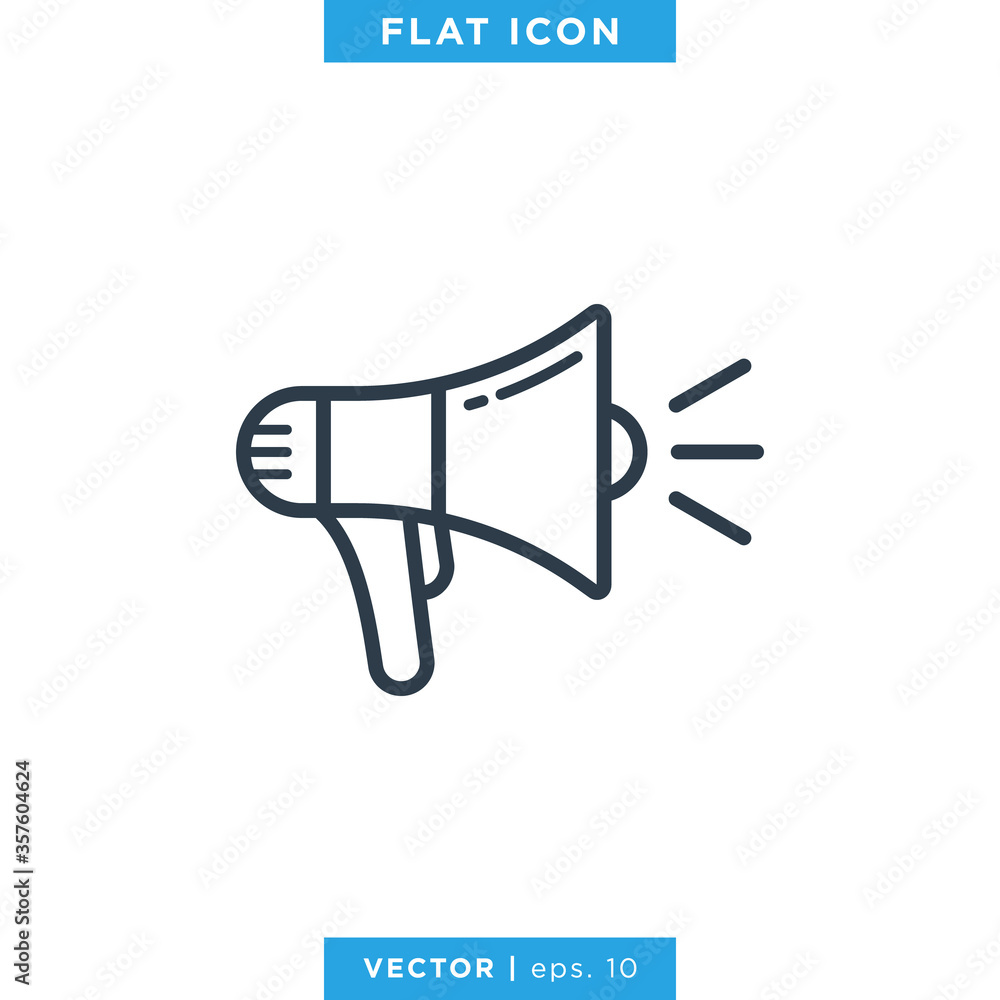 Megaphone icon vector design template Megaphone icon vector design template