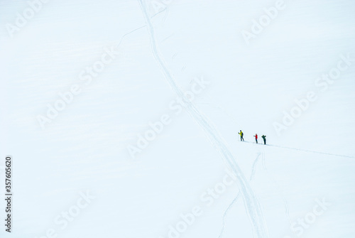 A group of people Ski-walking in Finse, Norway