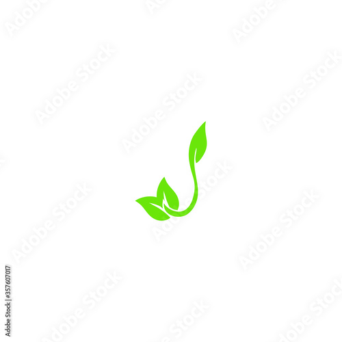 green leaf vector illustration green plant isolated on white background vector illustration of a leaf green leaf icon Green leaf ecology nature element vector icon 