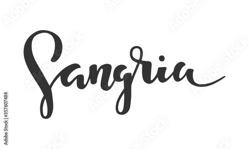 Sangria vector hand drawn lettering