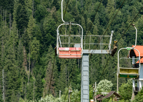 chair lift in the mountains