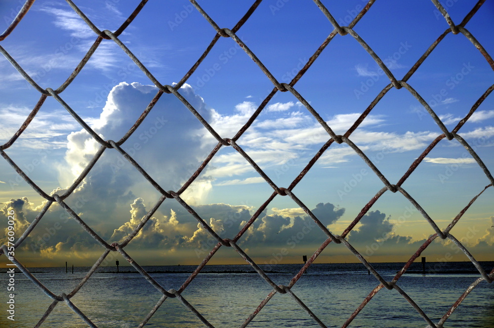 Decorative wire mesh of sky background Decorative wire mesh of sky background