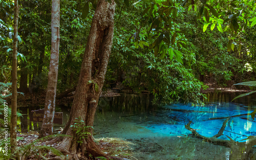 Natural crystal blue water  Emerald pool