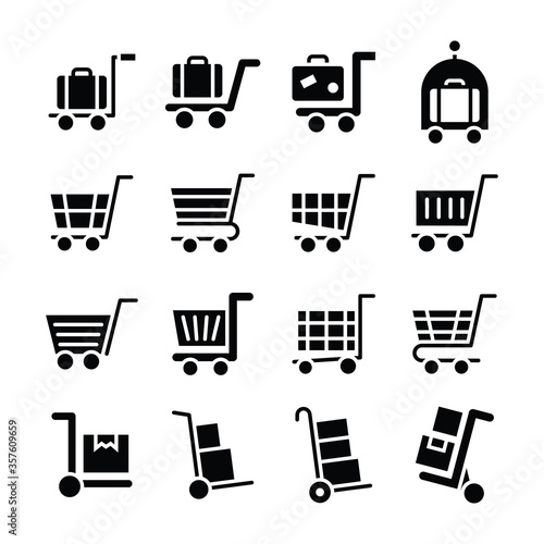 Shopping Cart Glyph Icons Pack 