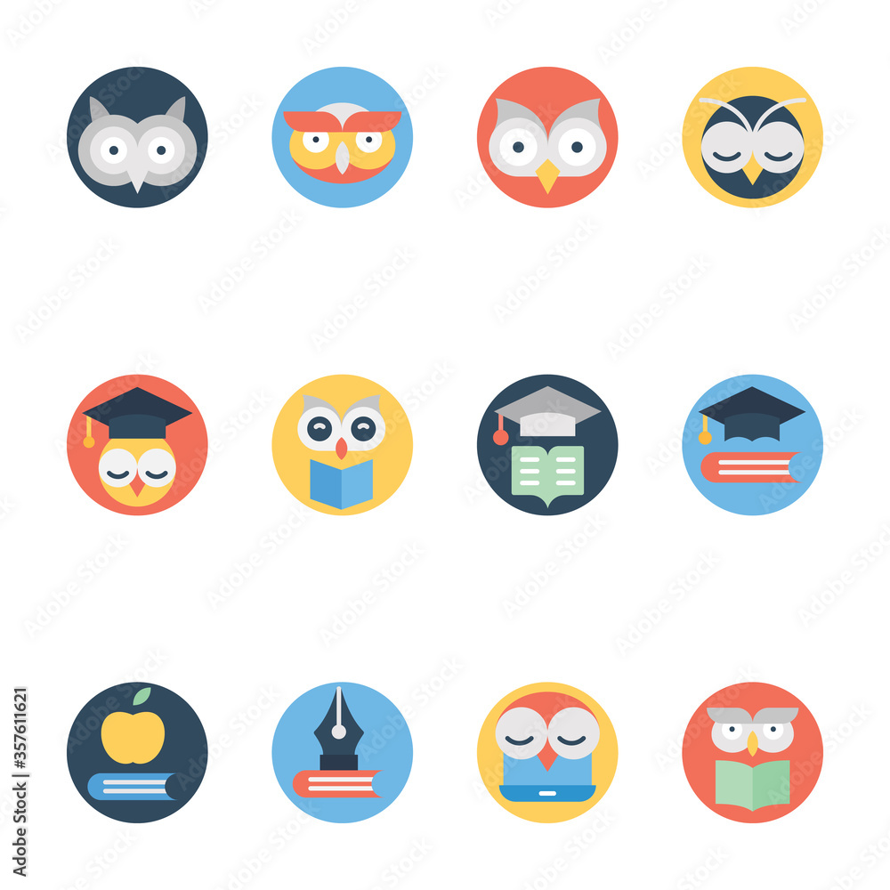 Study Flat Rounded Icons Pack
Study Flat Rounded Icons Pack