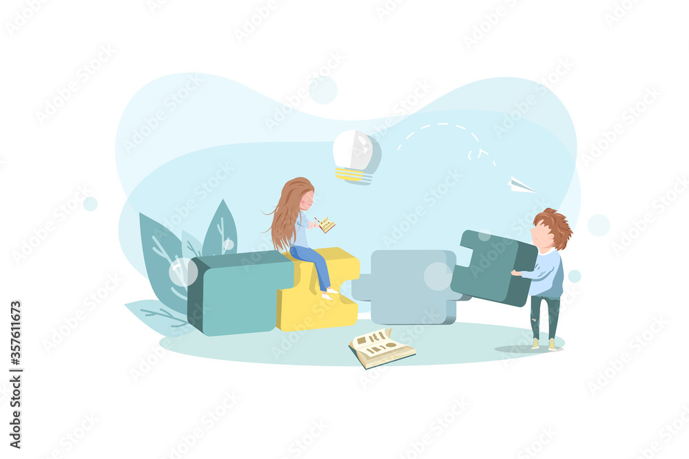People develop creative business idea with knowledge People develop creative business idea with knowledge