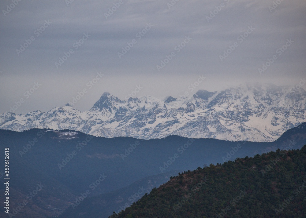 Himalayan mountains in the snow