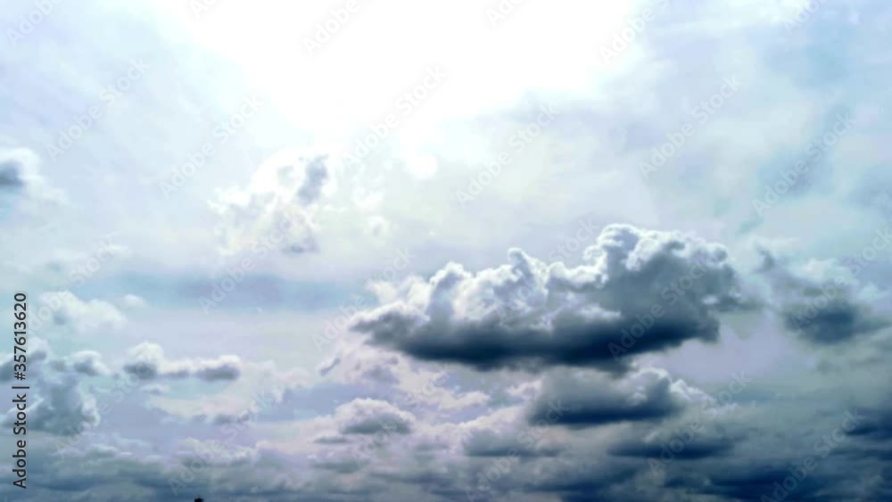 Blurred sky with white clouds on day time before rain (time lapse) Blurred sky with white clouds on day time before rain (time lapse)