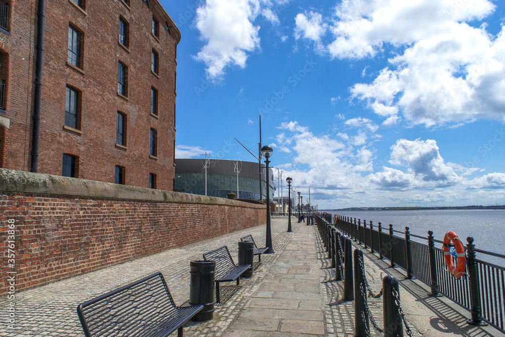 View by the River Mersey in Liverpool.