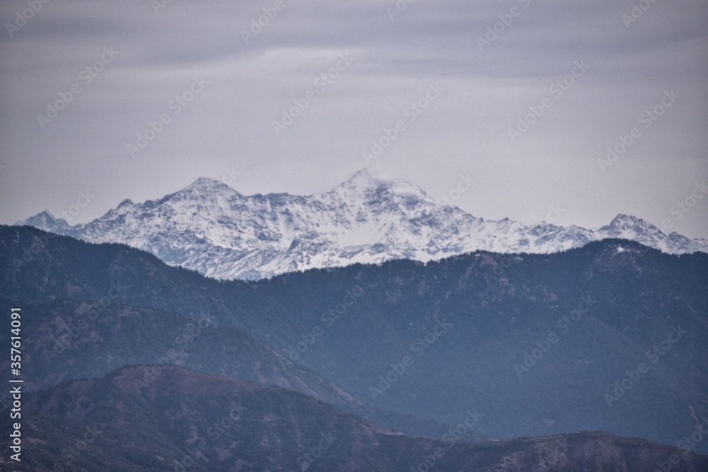 Himalayan mountains in the snow