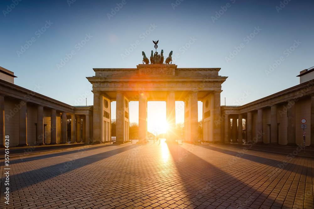 Berlin Brandenburg Gate sunset view