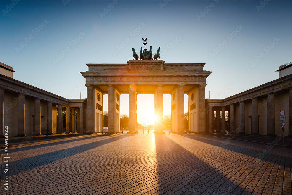 Berlin Brandenburg Gate sunset view