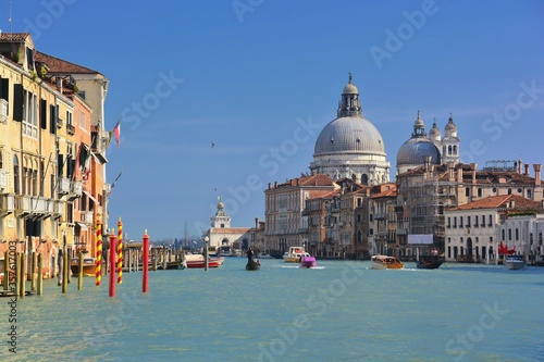 Venezia,Veneto,Italia,Gran Canale e Santa Maria della Salute.