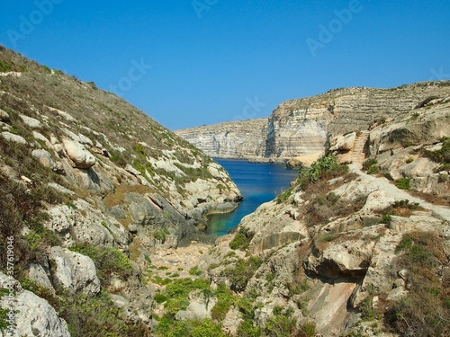 Ocean betweens montains  Malta