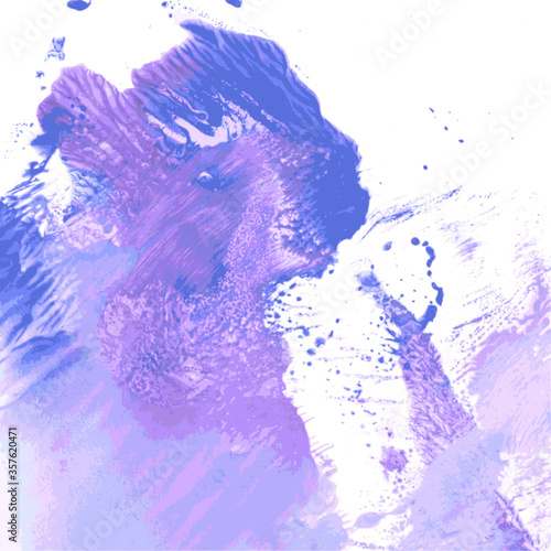 Blue and pink gouache painting 1
