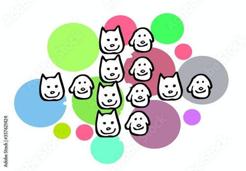 cute animals vector design. for logo and print