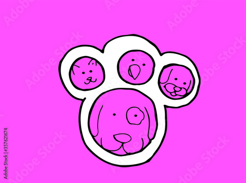 cute animals vector design. for logo and print