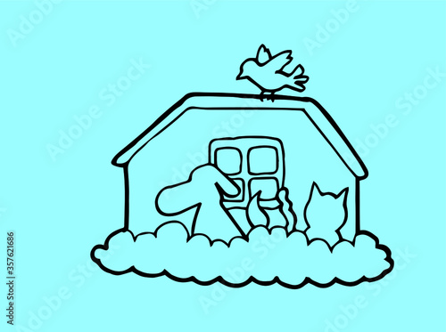 cute animals vector design. for logo and print