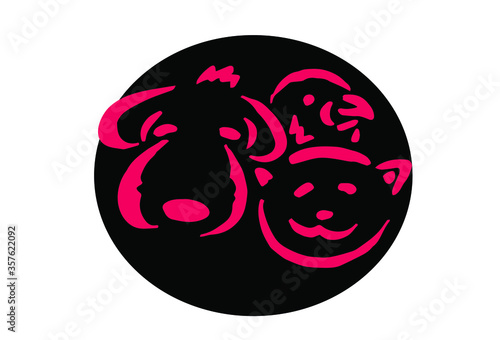 cute animals vector design. for logo and print