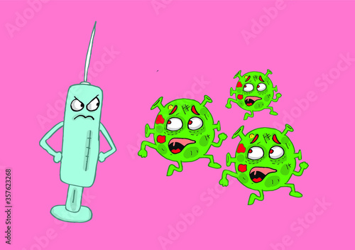 vaccine against diseases. vector illustration